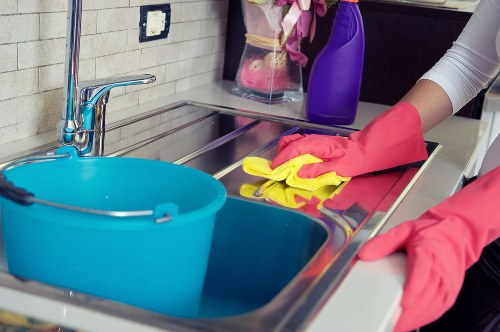 A cleaner maintaining a shared Balham property with attention to detail
